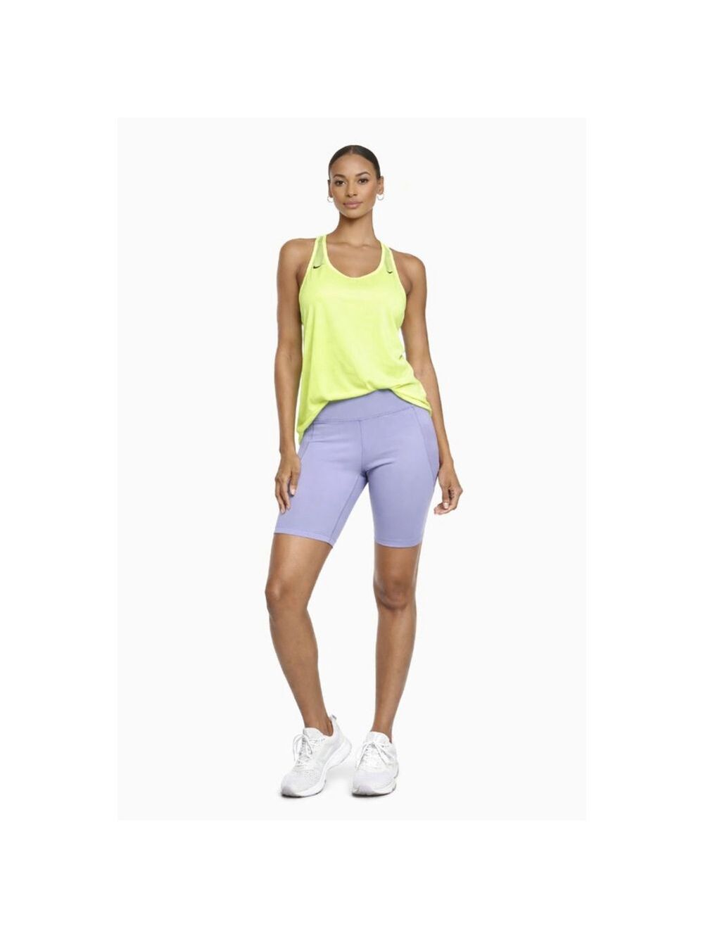 Zella High Waist Biker Shorts S Blue Thistle Pocket NWT